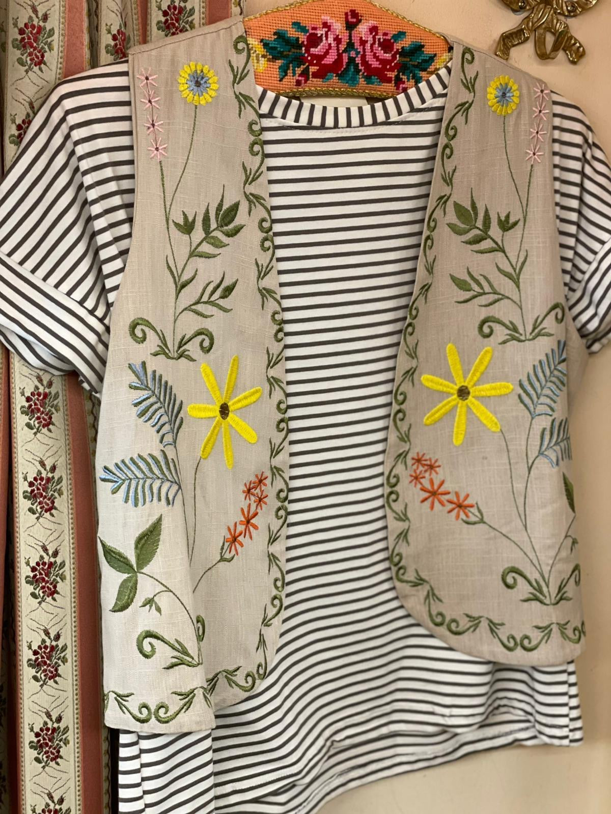 Gilet Boho Lino