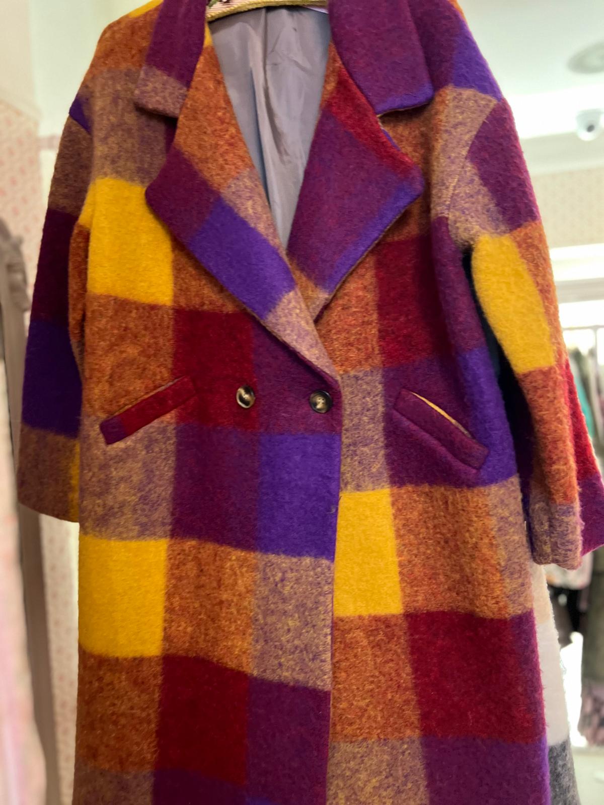 Cappotto Check Multicolor