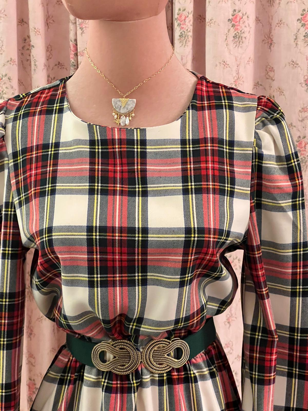 Abito Tartan Highland midi