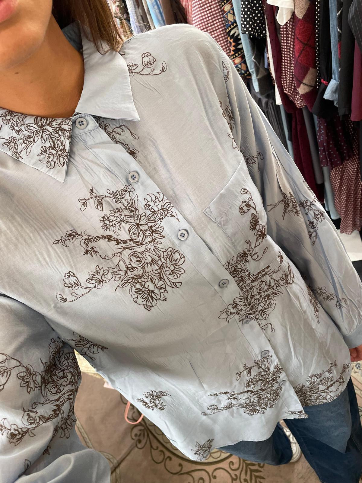 Blusa ricamata Celine