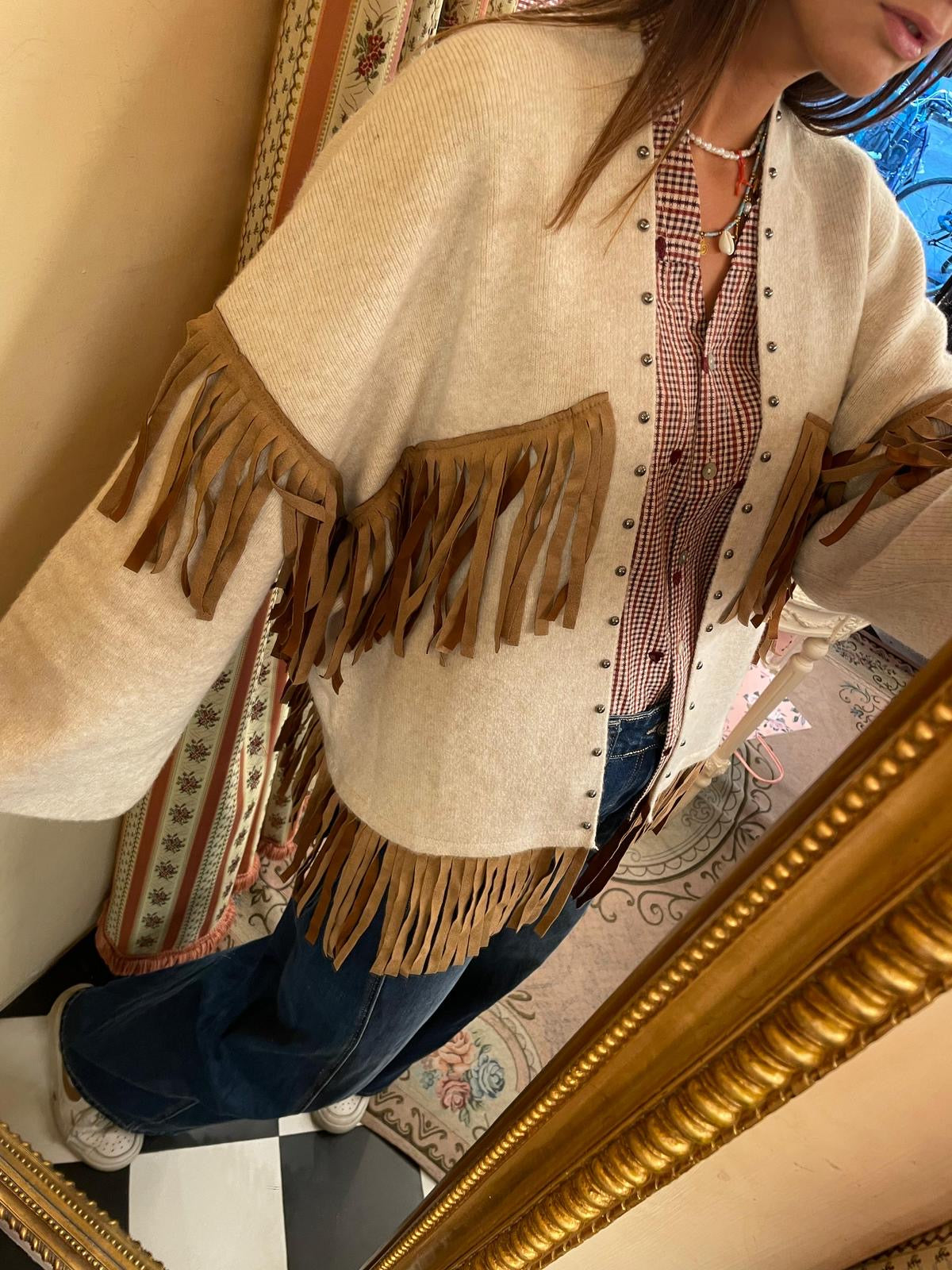 Cardigan Frange