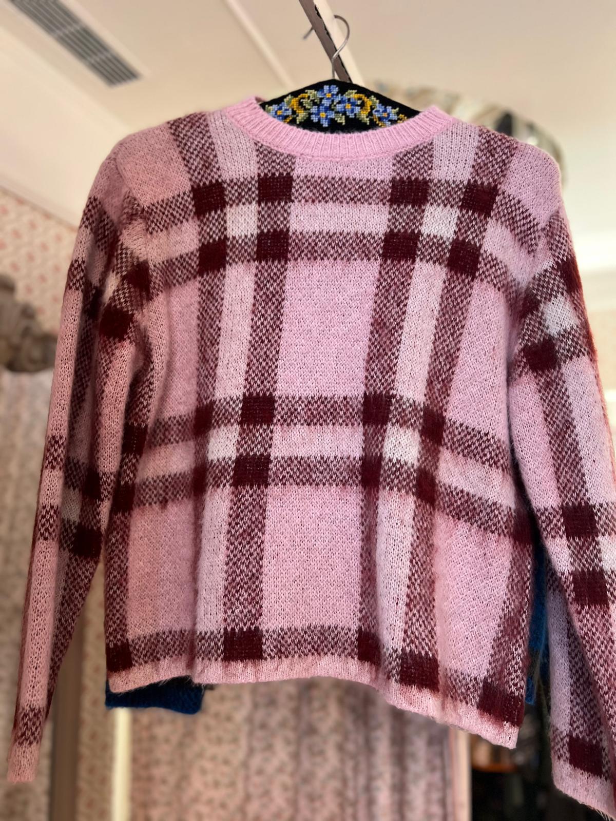 Maglione Tartan Fluffy