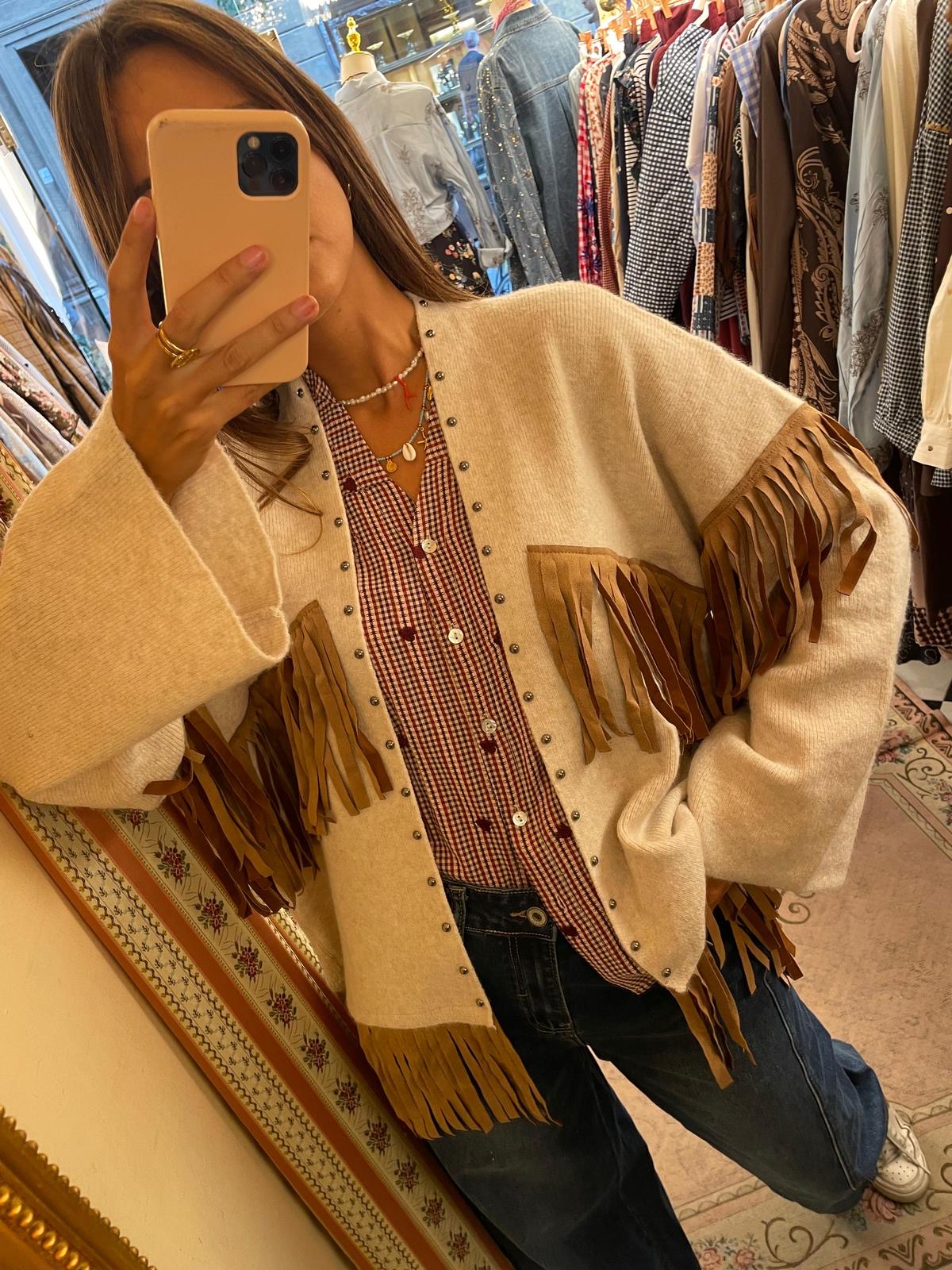 Cardigan Frange