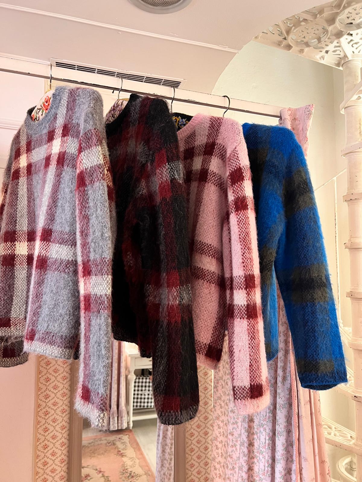 Maglione Tartan Fluffy