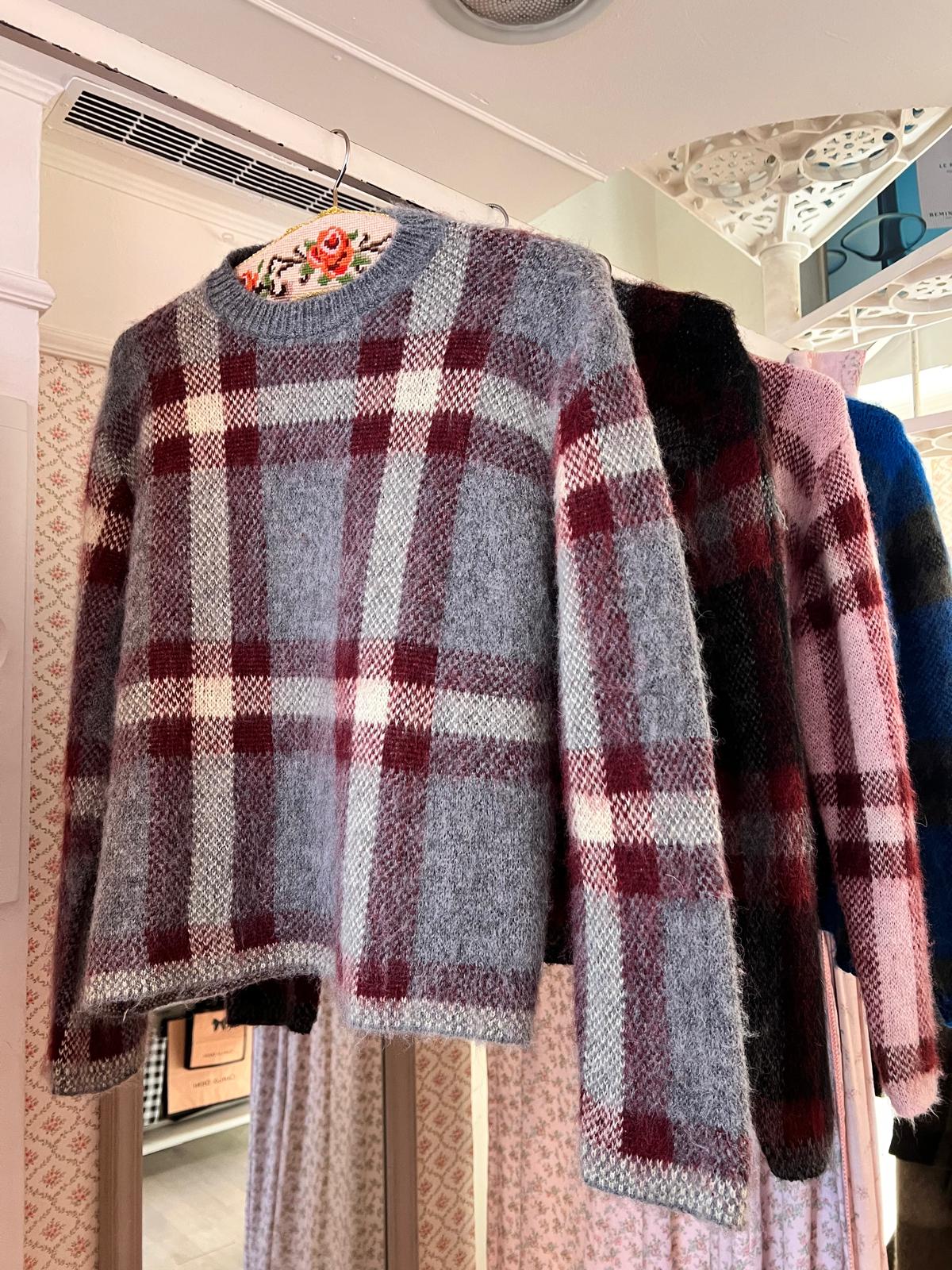 Maglione Tartan Fluffy