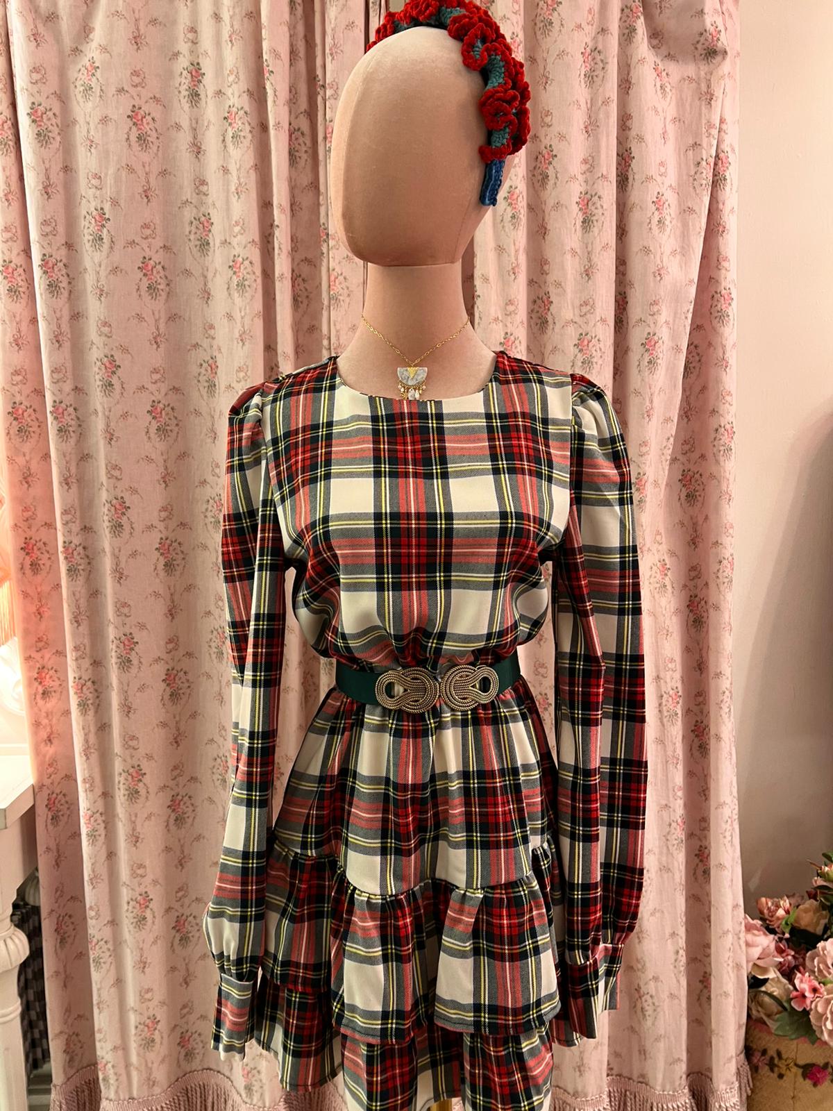 Abito Tartan Highland midi