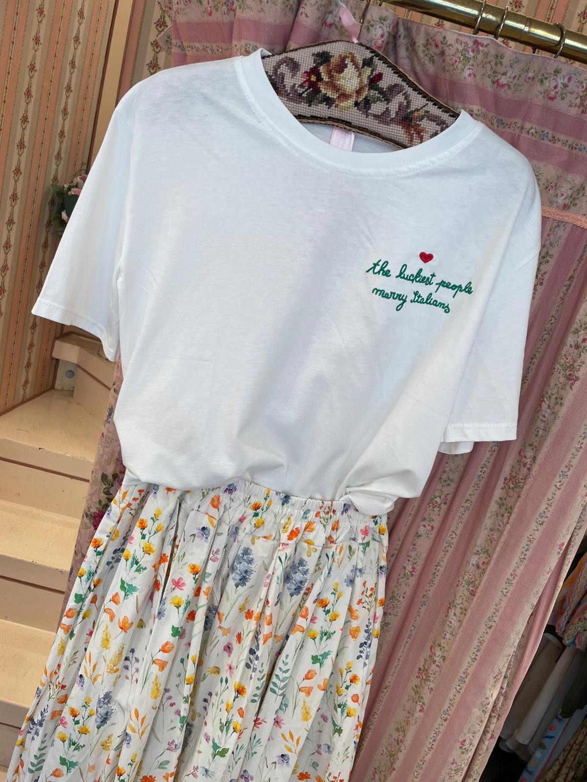 T-shirt The luckiest people marry italians