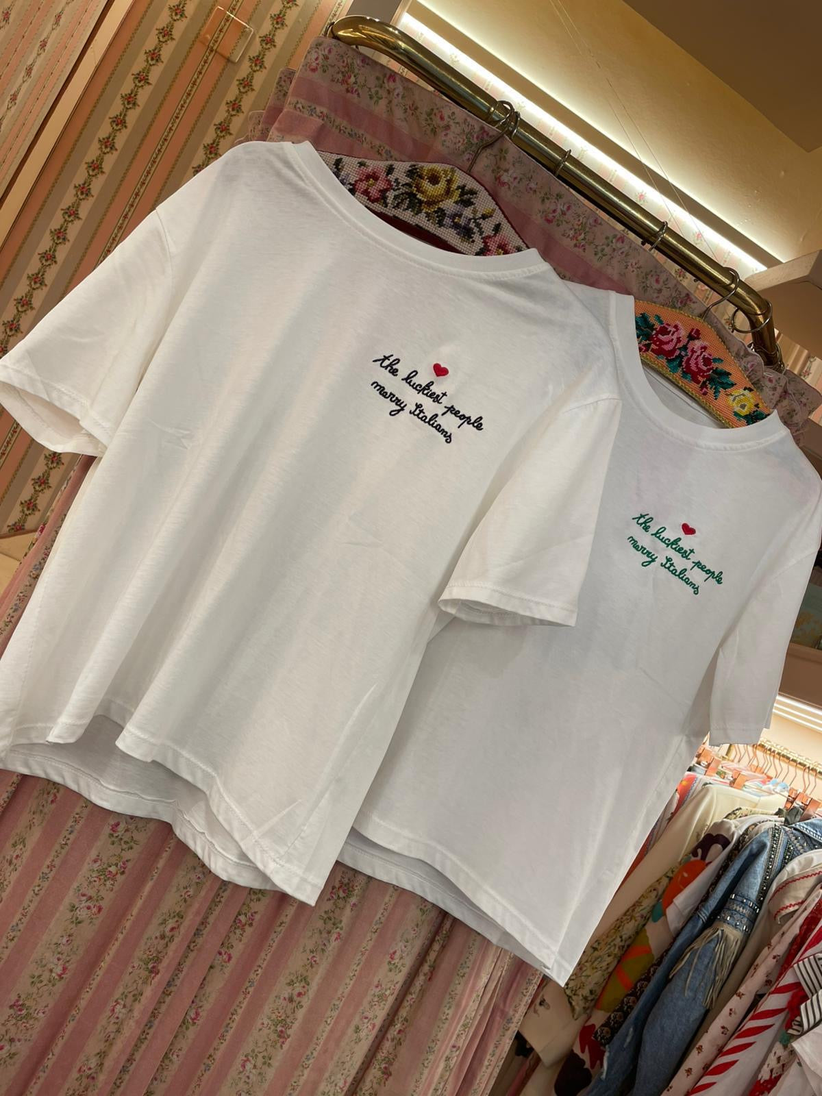 T-shirt The luckiest people marry italians