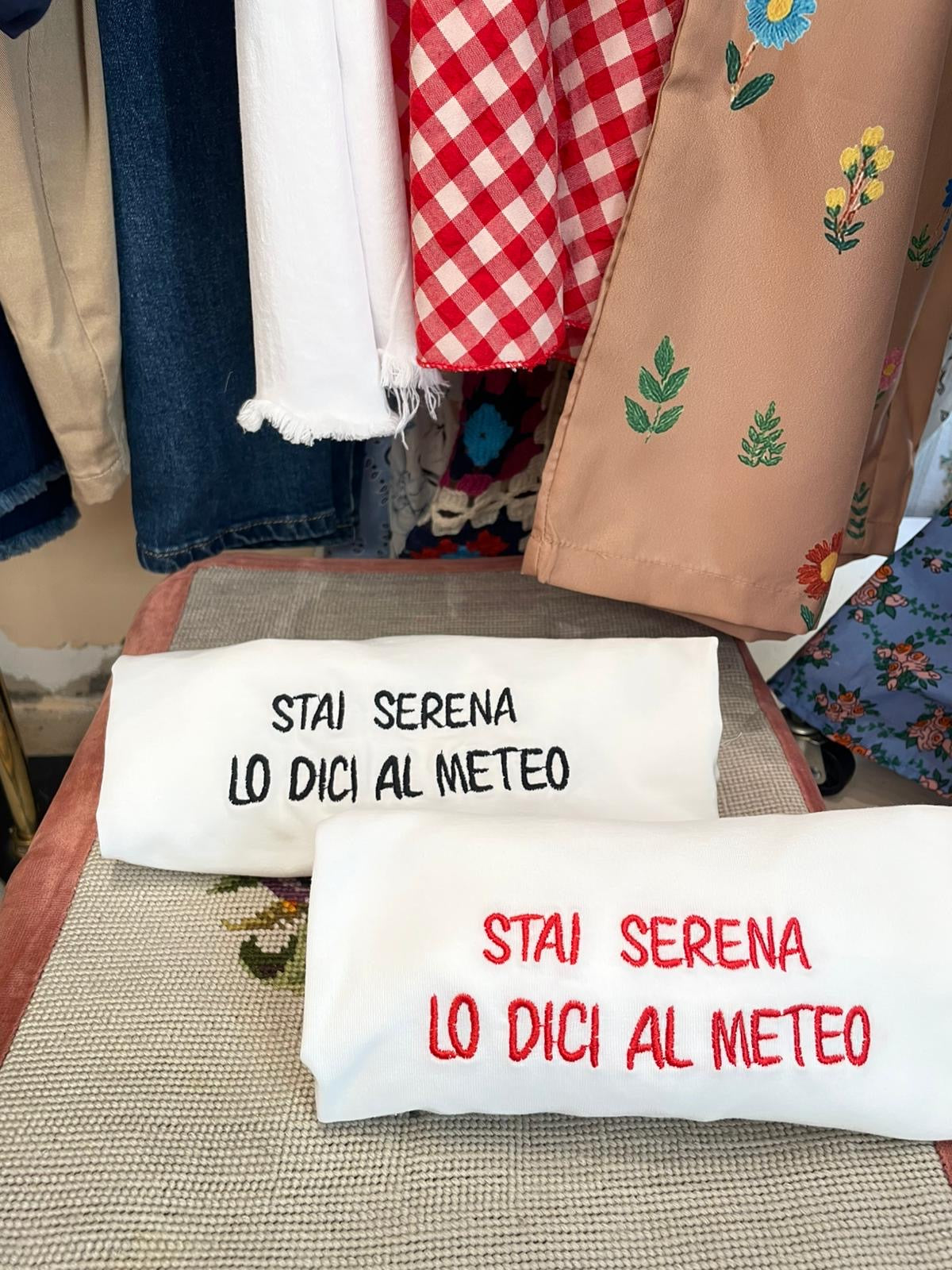 T-shirt stai serena lo dici al meteo