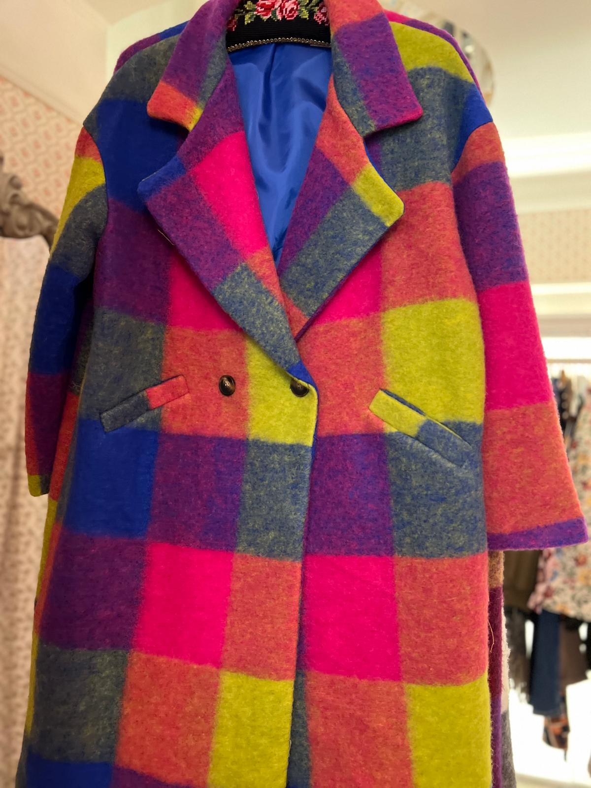 Cappotto Check Multicolor