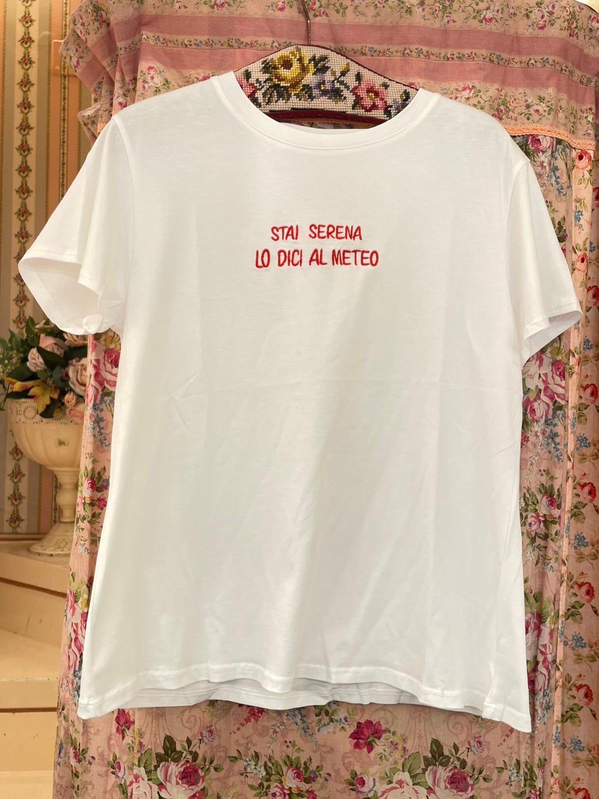 T-shirt stai serena lo dici al meteo