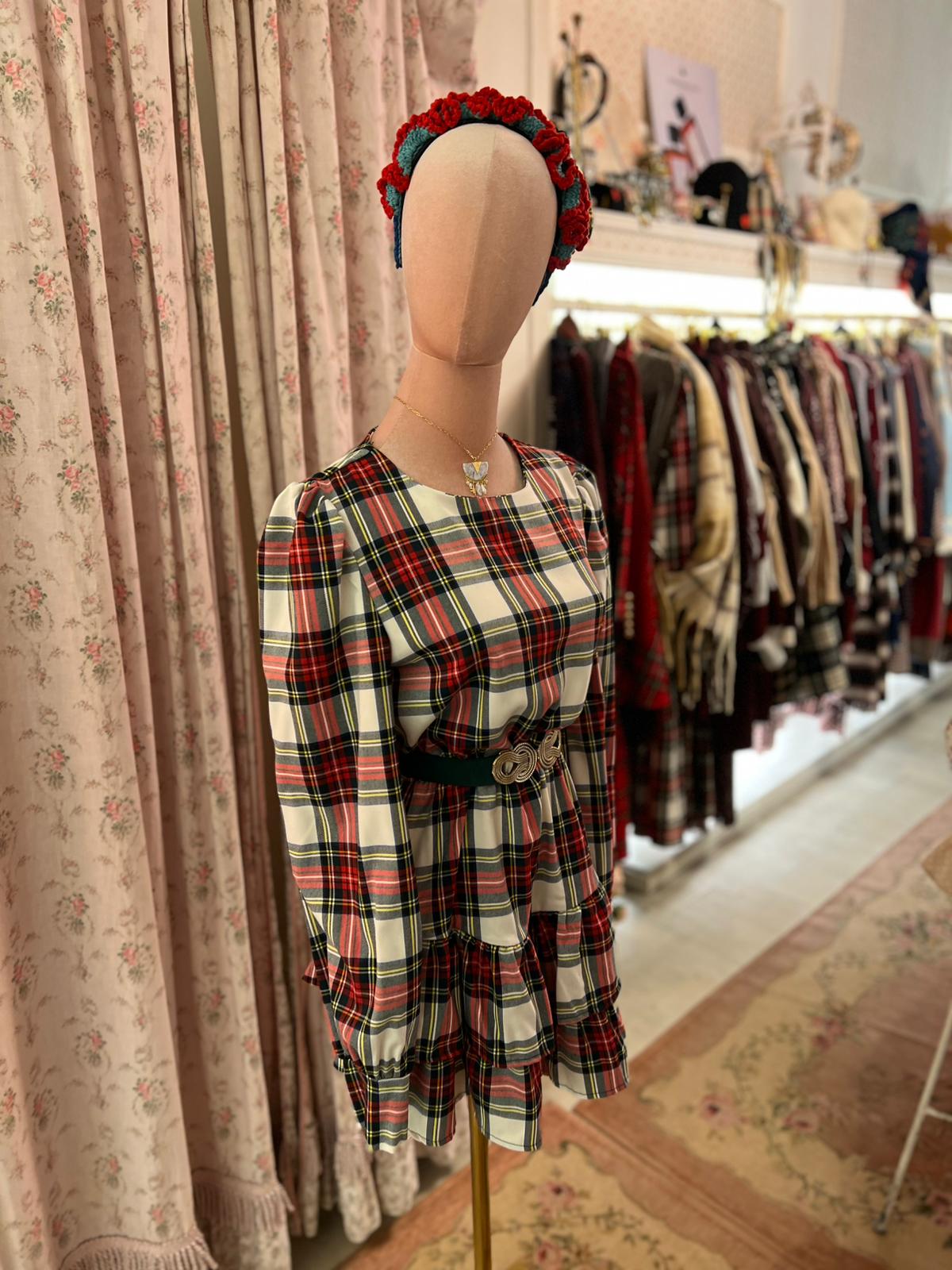 Abito Tartan Highland midi