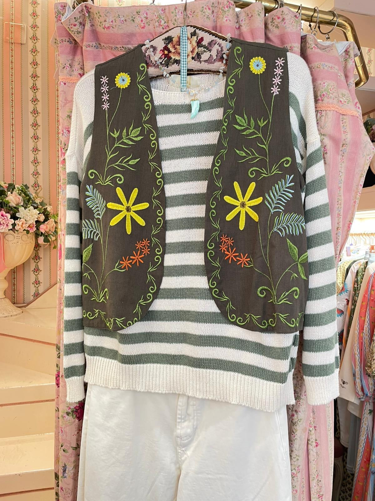Gilet Boho Lino