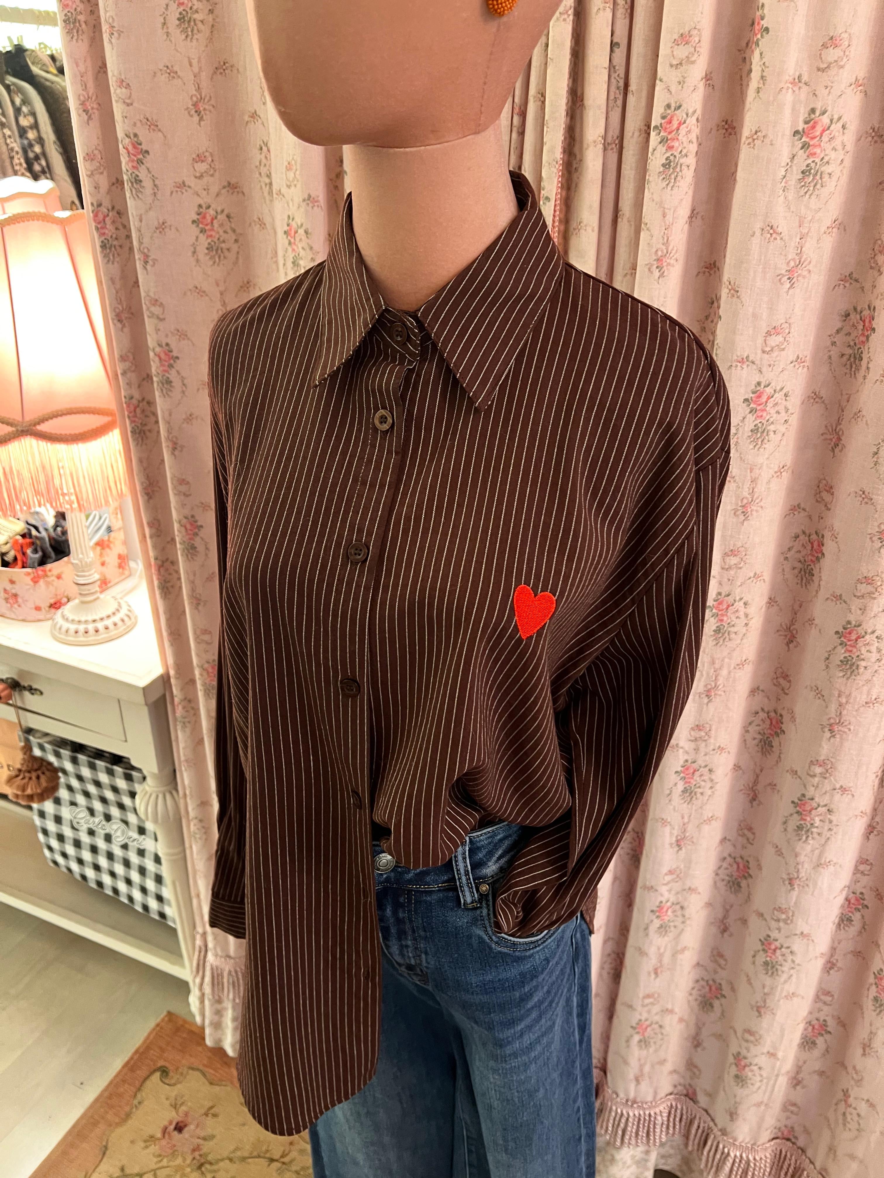 Camicia righe e cuore