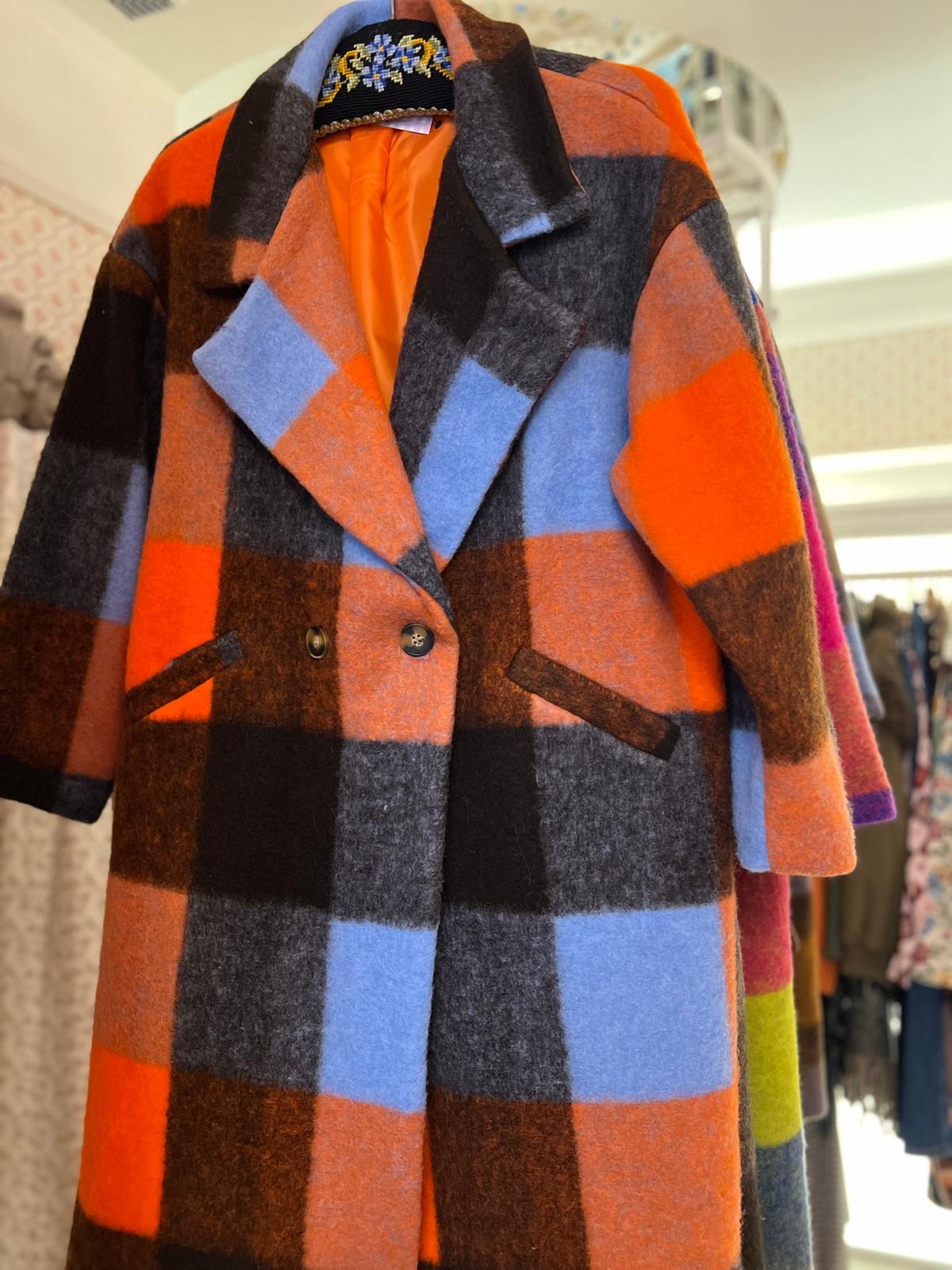Cappotto Check Multicolor