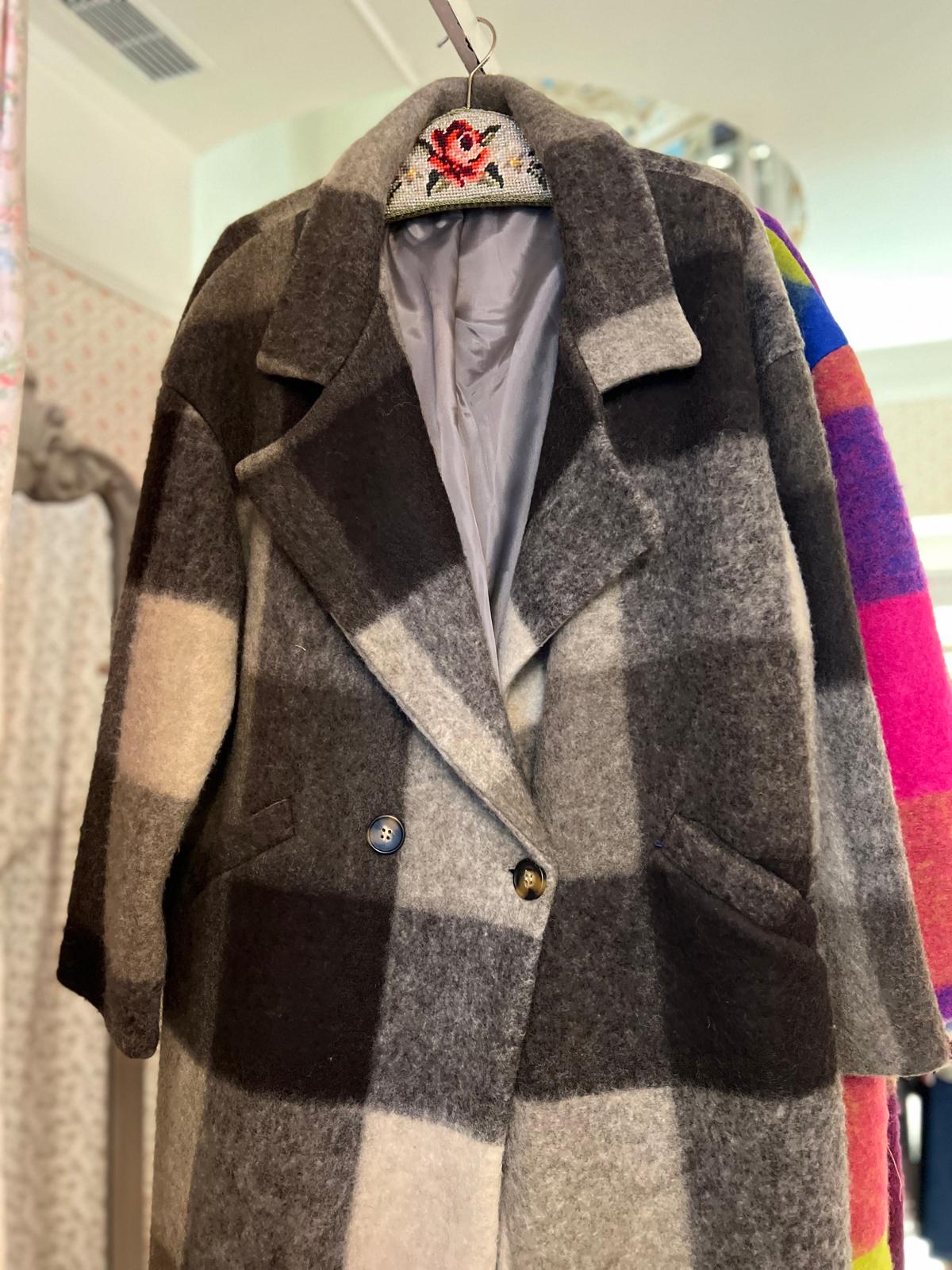 Cappotto Check Multicolor