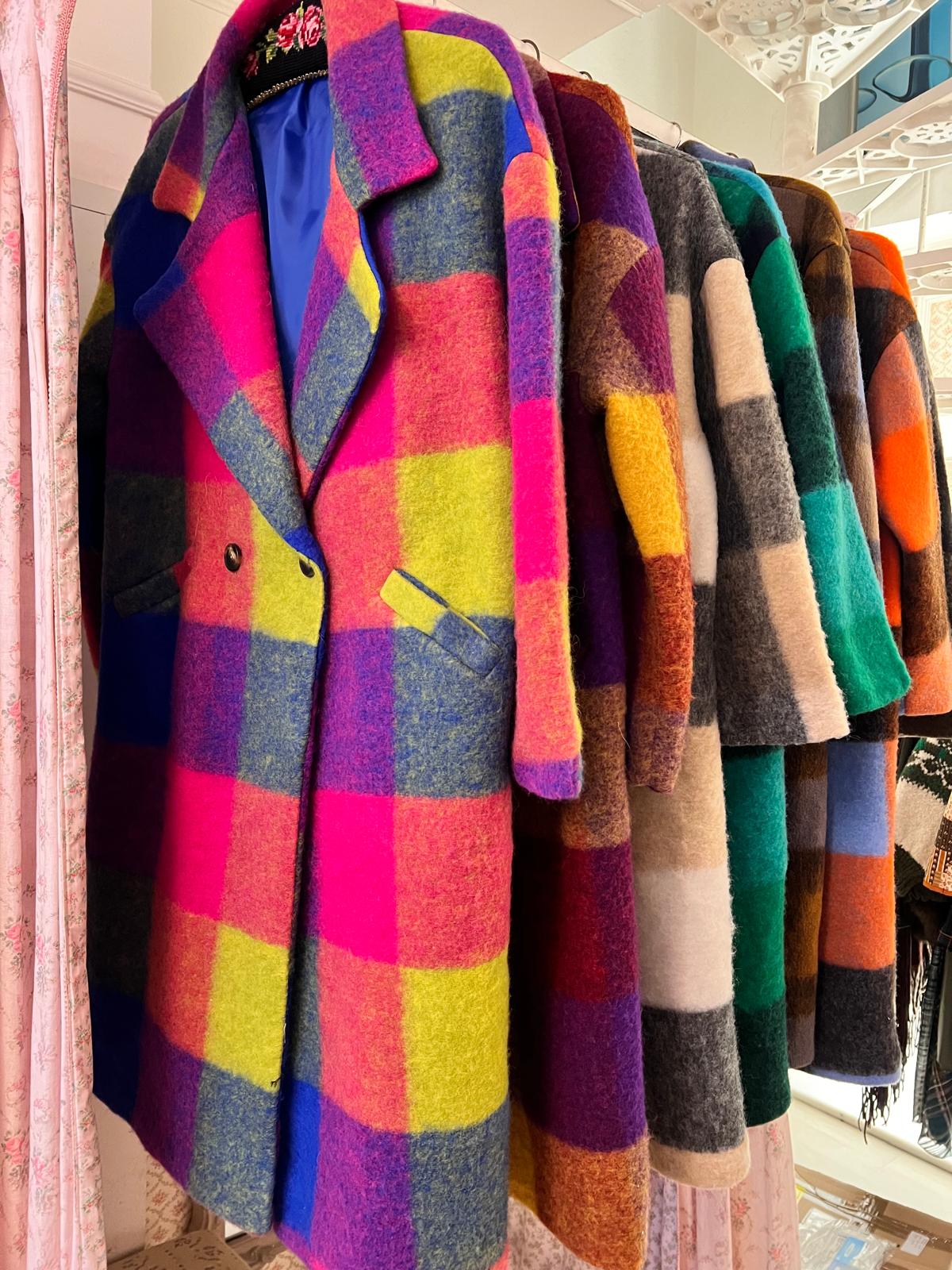 Cappotto Check Multicolor