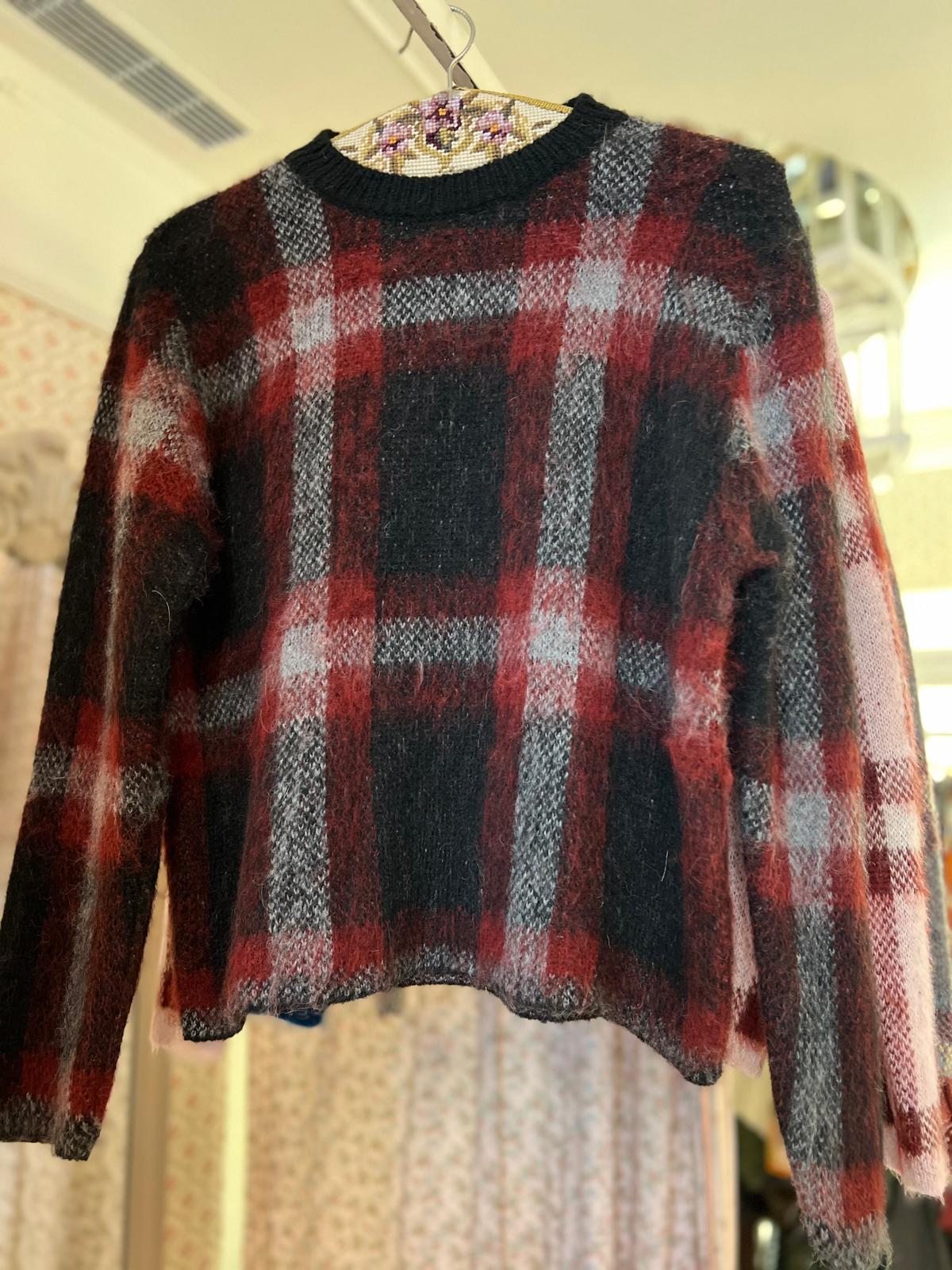 Maglione Tartan Fluffy