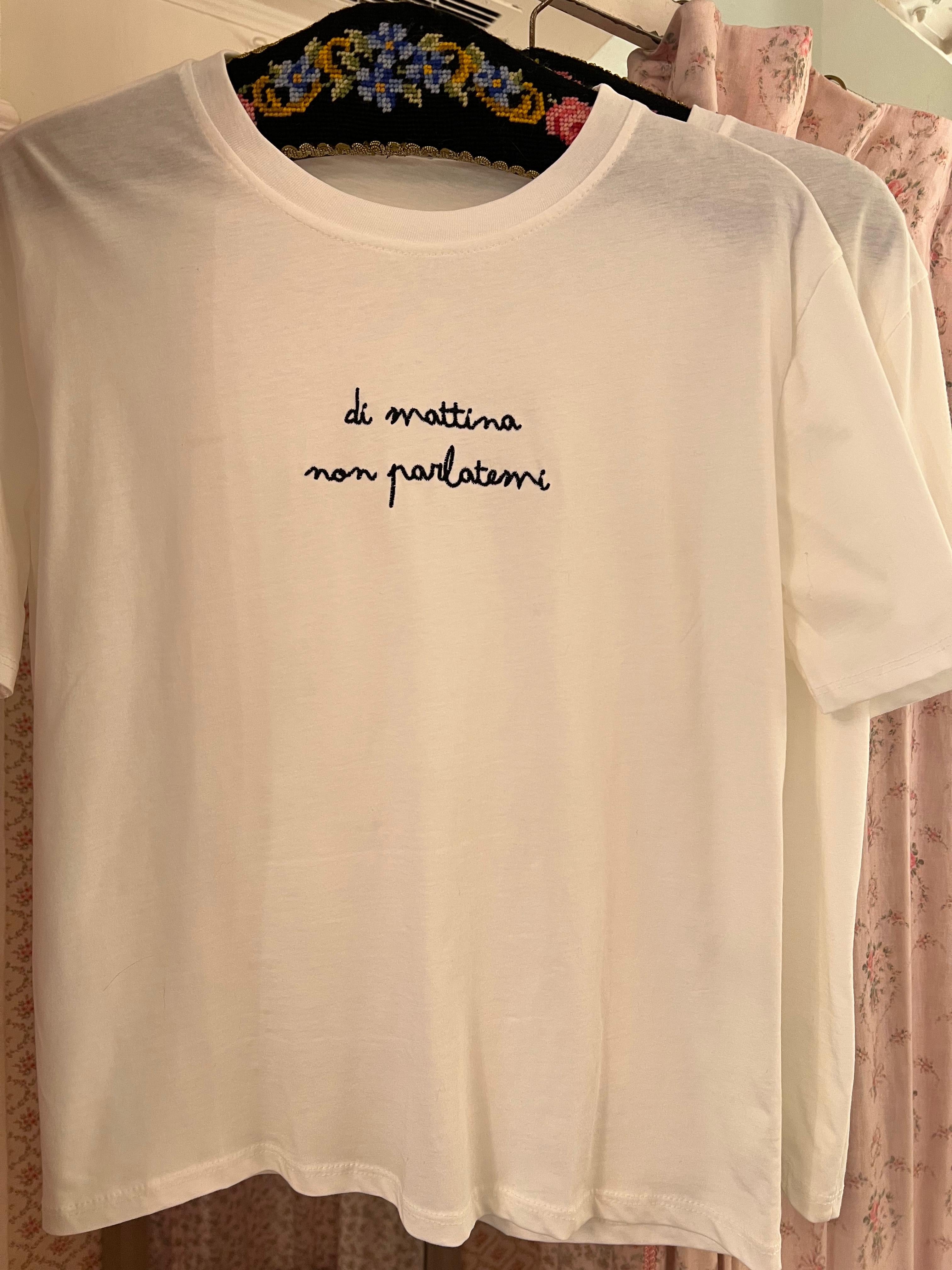T-shirt di mattina non parlatemi