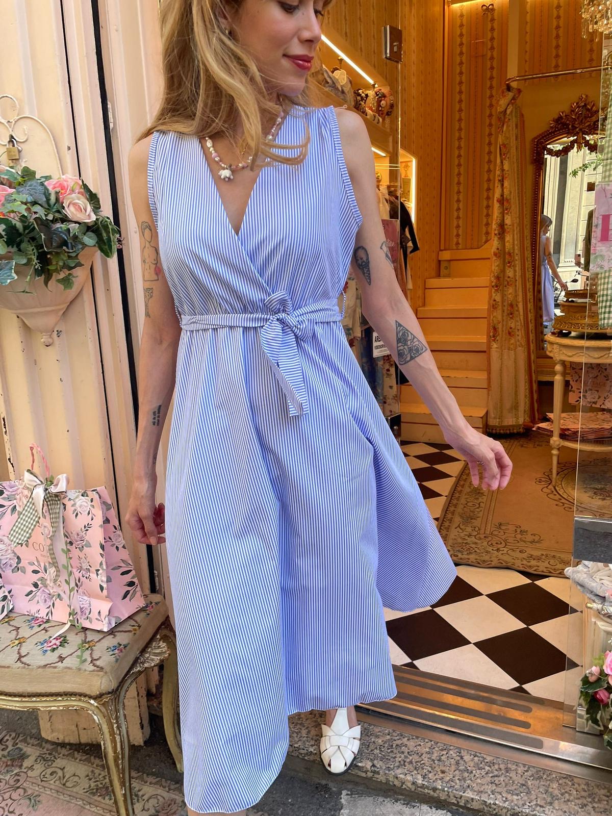 Abito azzurro Midi