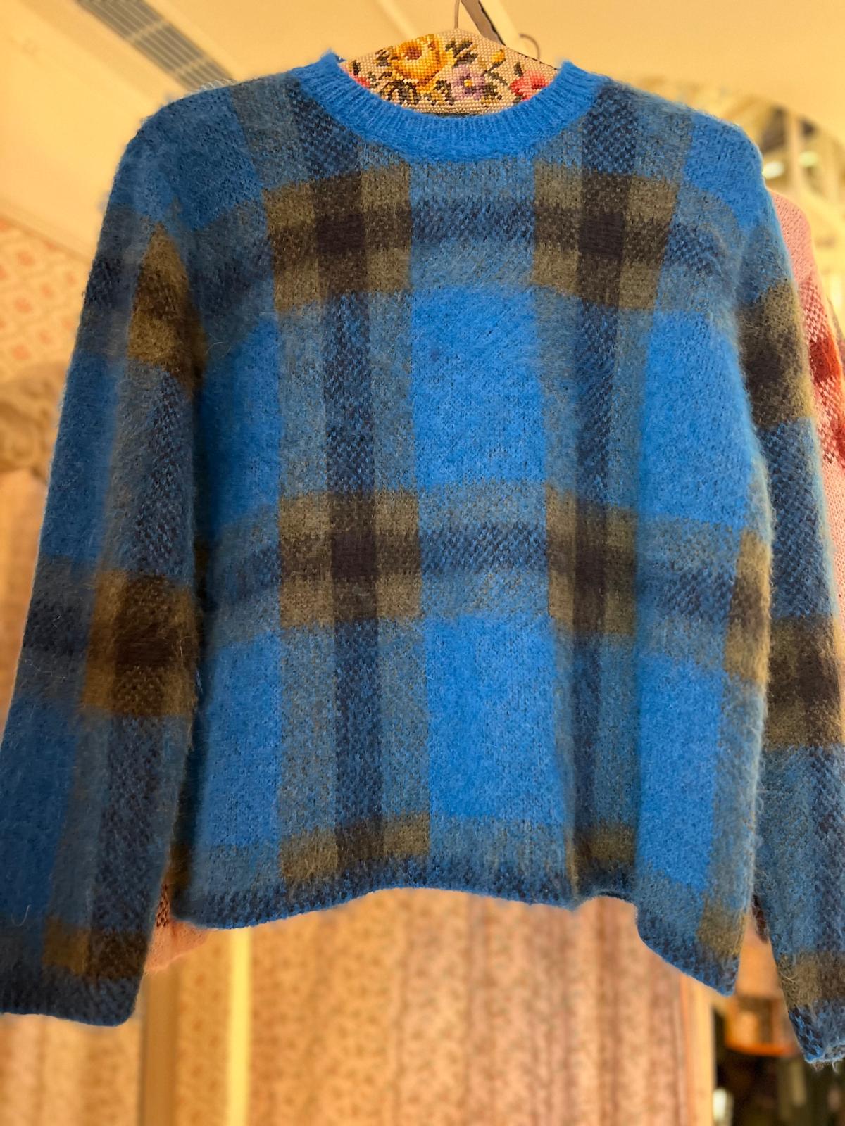 Maglione Tartan Fluffy